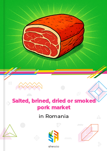 Salted, brined, dried or smoked pork market in Romania