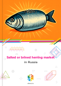 Salted or brined herring market in Russia