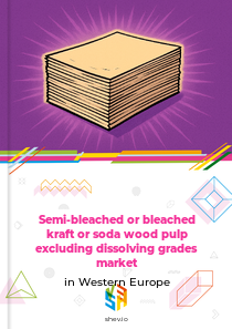Semi-bleached or bleached kraft or soda wood pulp excluding dissolving grades market in Western Europe