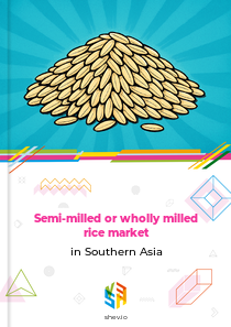 Semi-milled or wholly milled rice market in Southern Asia