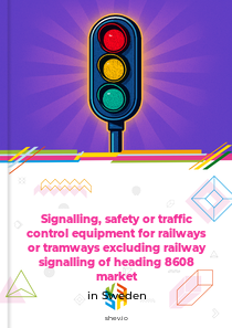 Signalling, safety or traffic control equipment for railways or tramways excluding railway signalling of heading 8608 market in Sweden