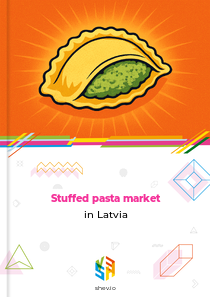 Stuffed pasta market in Latvia