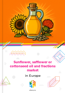 Sunflower, safflower or cottonseed oil and fractions market in Europe