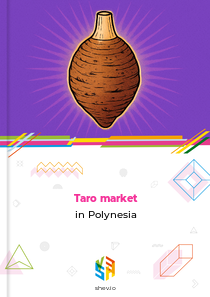 Taro market in Polynesia