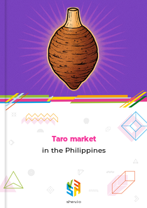 Taro market in the Philippines