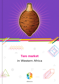 Taro market in Western Africa