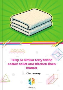 Terry or similar terry fabric cotton toilet and kitchen linen market in Germany