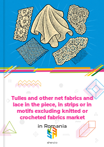 Tulles and other net fabrics and lace in the piece, in strips or in motifs excluding knitted or crocheted fabrics market in Romania