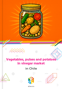 Vegetables, pulses and potatoes in vinegar market in Chile