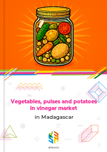 Vegetables, pulses and potatoes in vinegar market in Madagascar