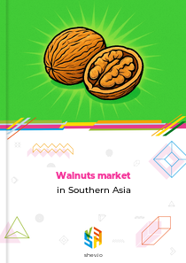 Walnuts market in Southern Asia