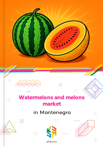 Watermelons and melons market in Montenegro