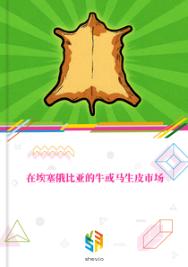 在埃塞俄比亚的牛或马生皮市场