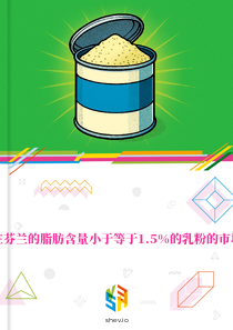 在芬兰的脂肪含量小于等于1.5%的乳粉的市场
