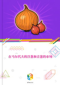 在马尔代夫的洋葱和青葱的市场