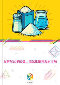 在萨尔瓦多的盐、纯氯化钠和海水市场