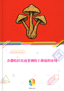 在撒哈拉以南非洲的干蘑菇的市场