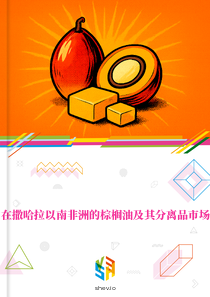 在撒哈拉以南非洲的棕榈油及其分离品市场
