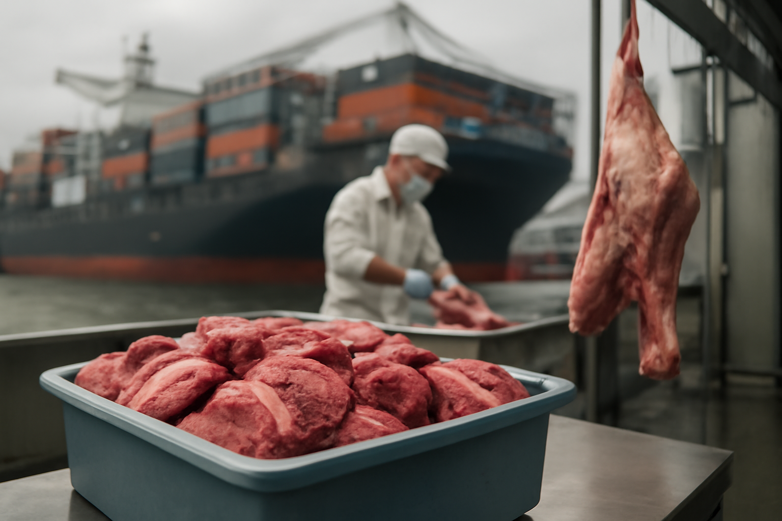 Brazilian competition pressures manufacturing beef export market