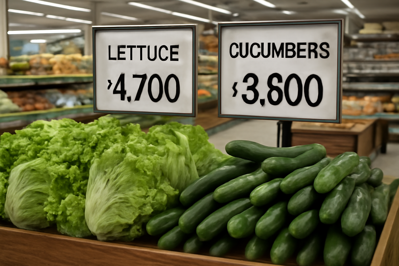 Heatwave and floods drive up lettuce and cucumber prices in South Korea