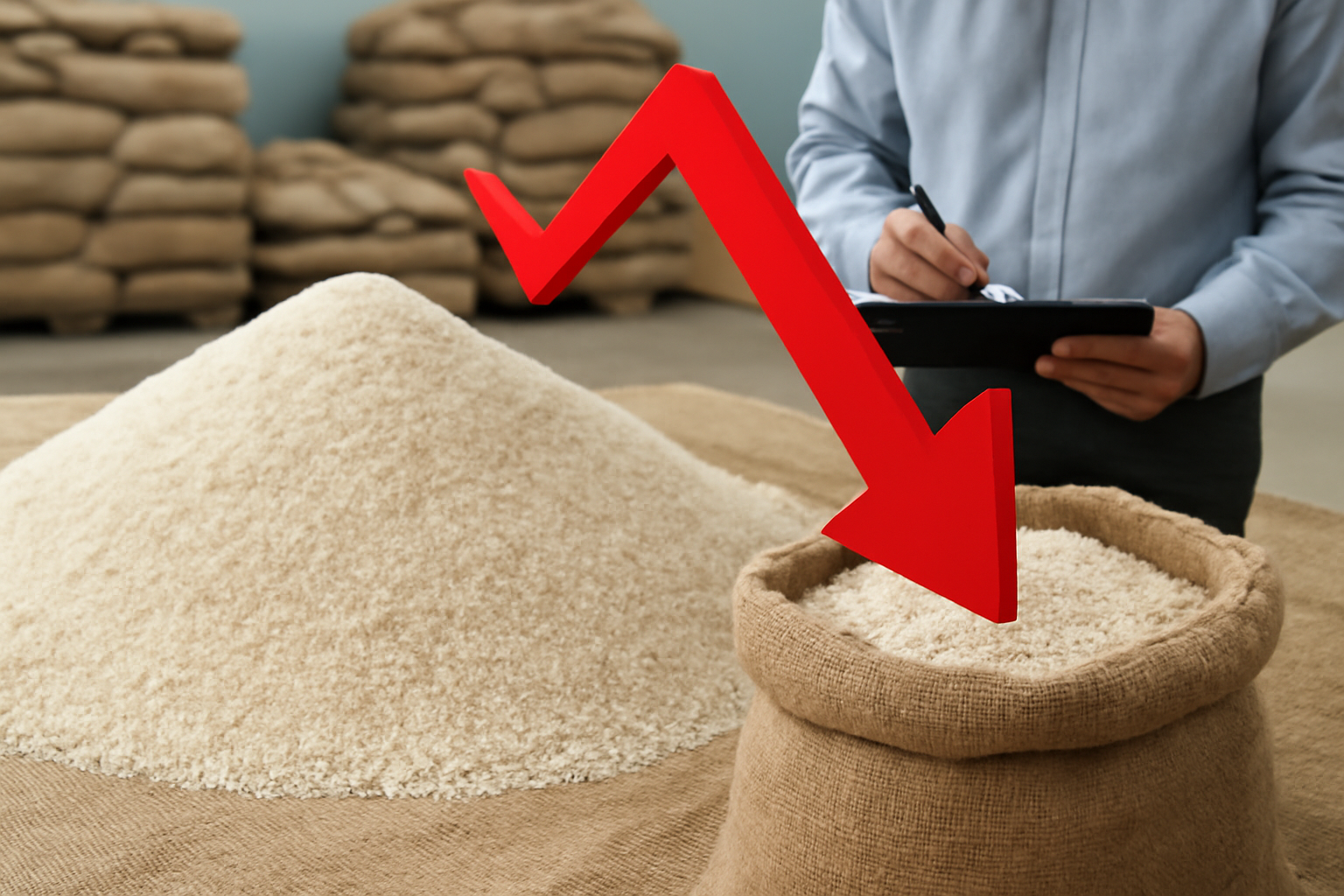 Le riz paddy italien chute de plus de 50% avec une hausse de 20% des importations