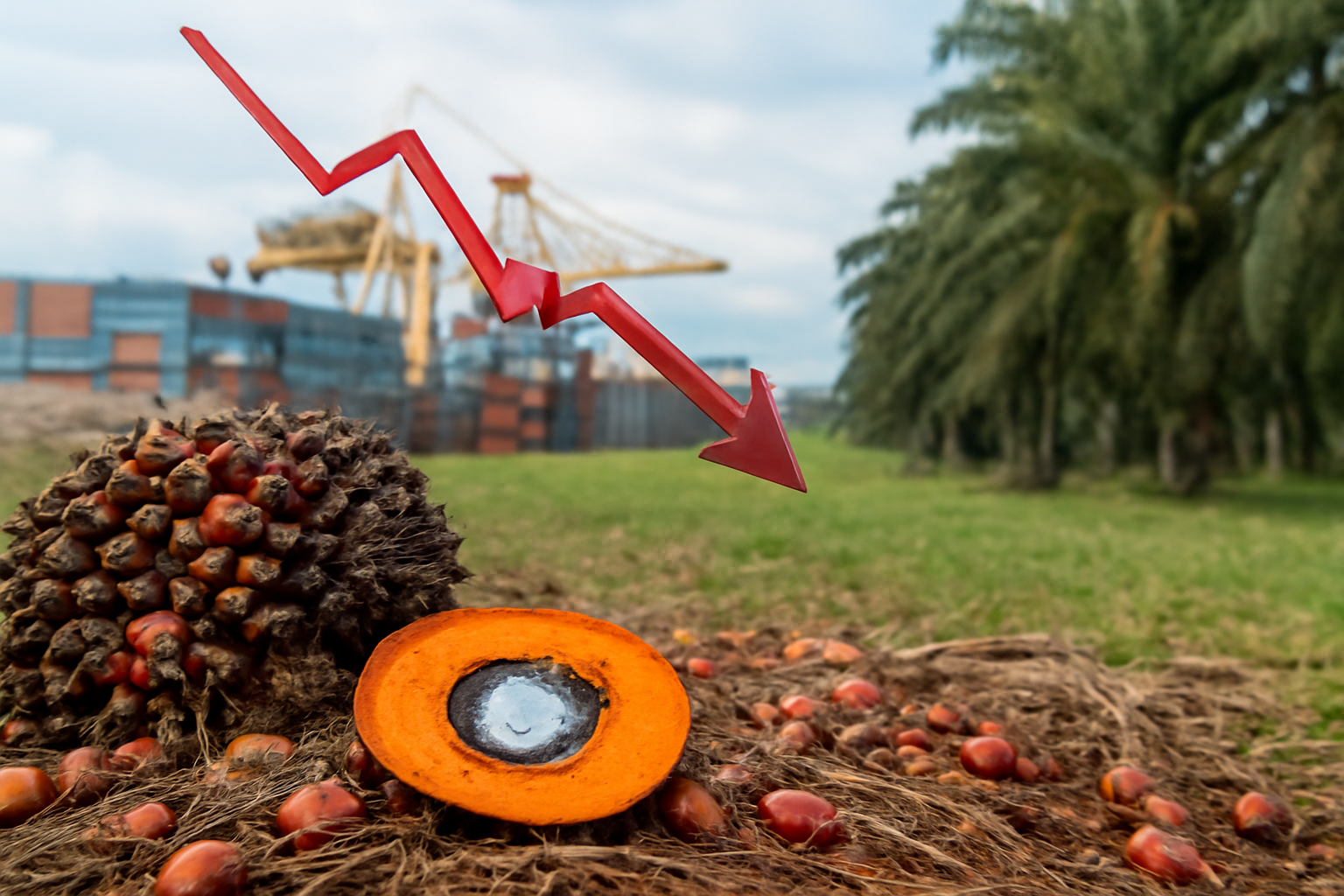 Palm oil futures fall as Indonesia’s B50 biodiesel allocation remains uncertain