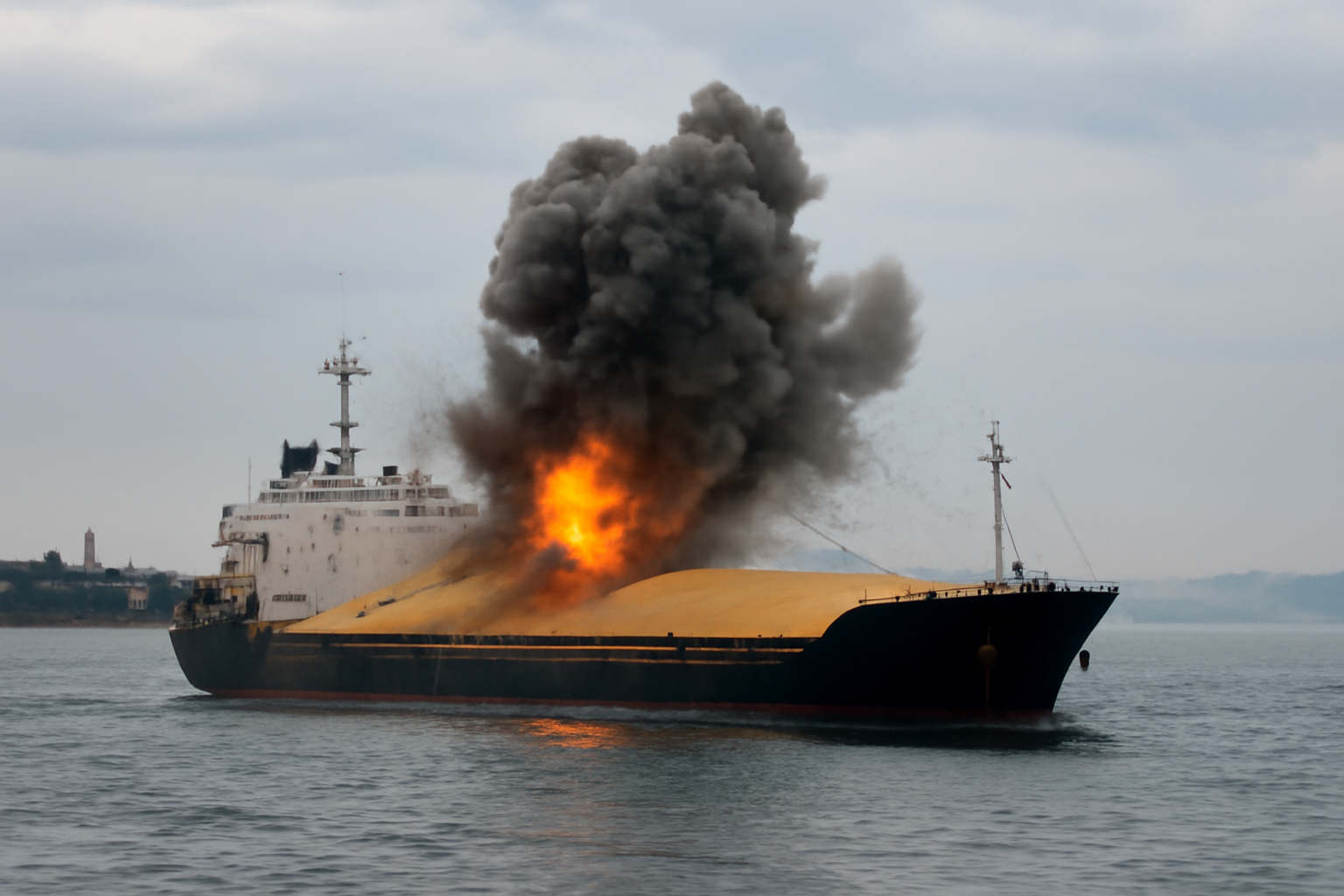 Russian strike on corn-laden vessel near Odesa raises Black Sea grain shipping risk