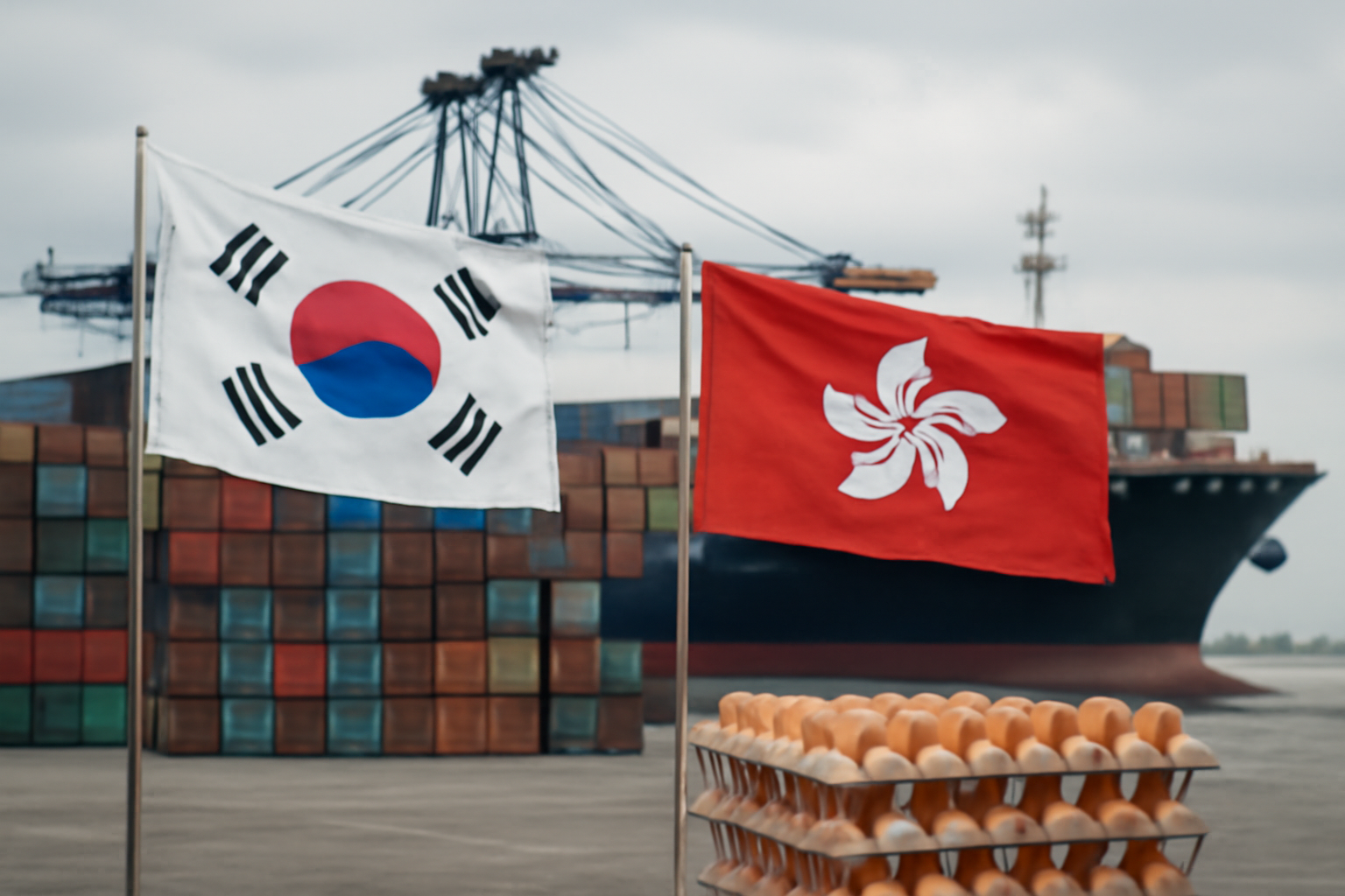 Coreia do Sul retoma exportações de frango e ovos para Hong Kong após suspensão por gripe aviária