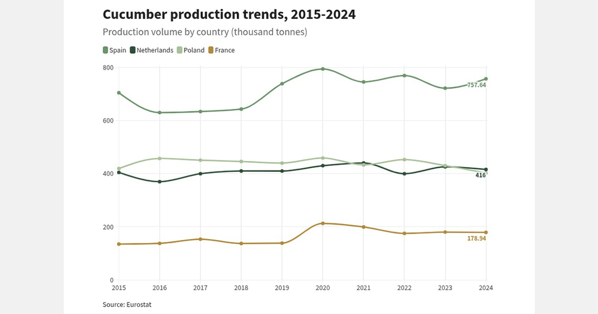 EU cucumber production shifts as Italy and Germany expand