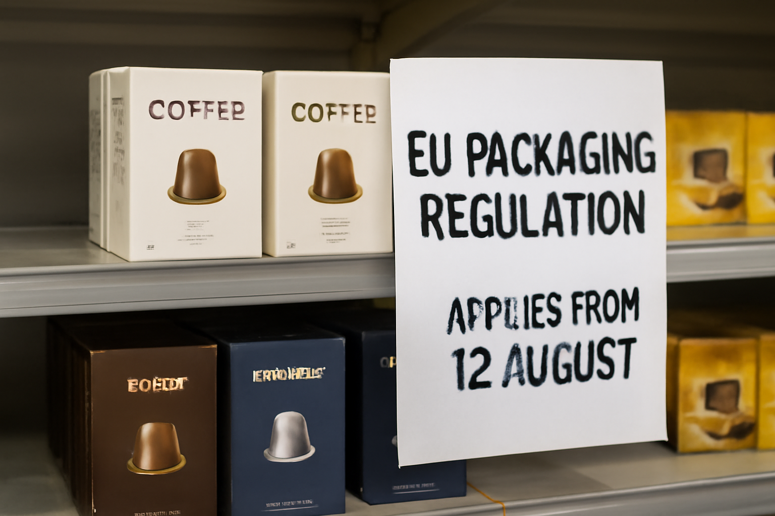 EU packaging regulation applies from 12 August, reshaping the coffee capsule business