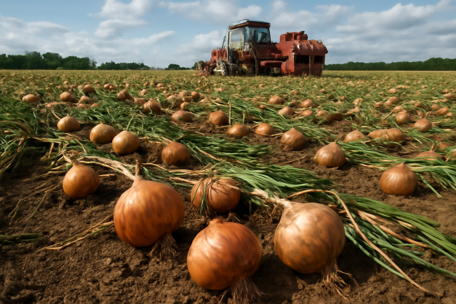Favorable weather produces larger onions as harvest peaks in Kitami