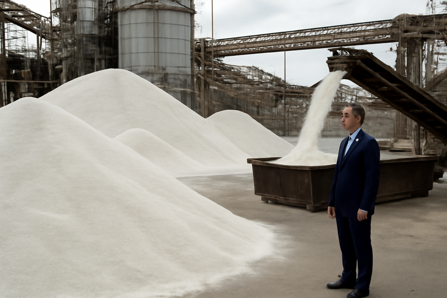 Kazajistán invertirá 120.100 millones de tenge en azúcar con una cuota importada del 70,4%