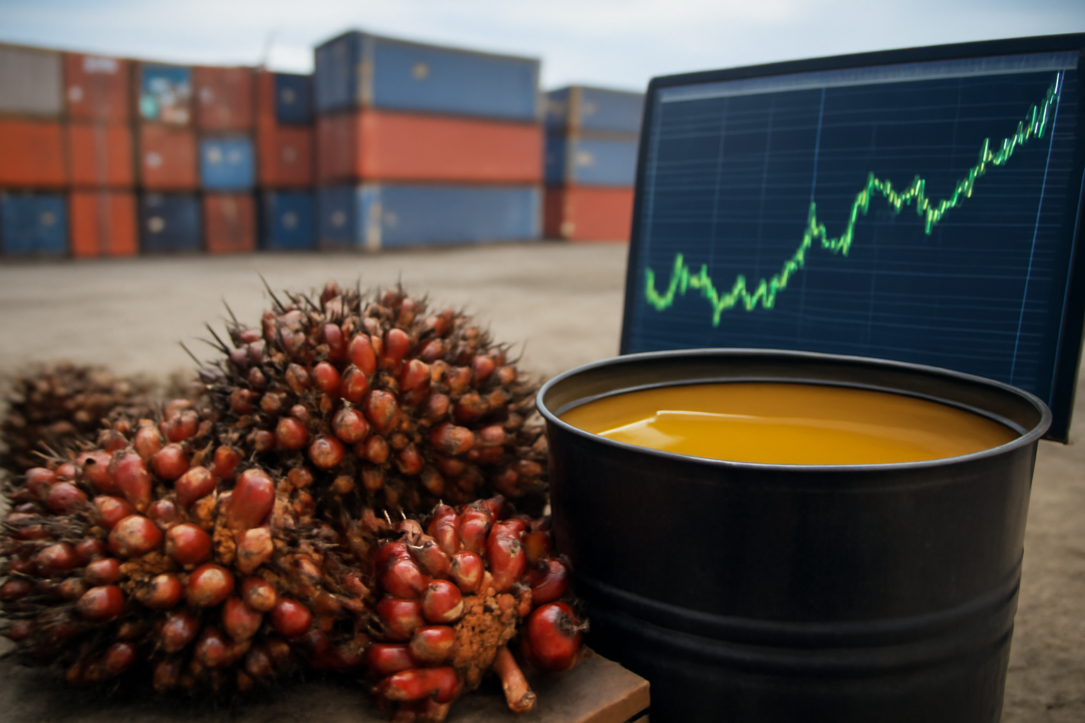 Palm oil prices strengthen as traders await Malaysian production data
