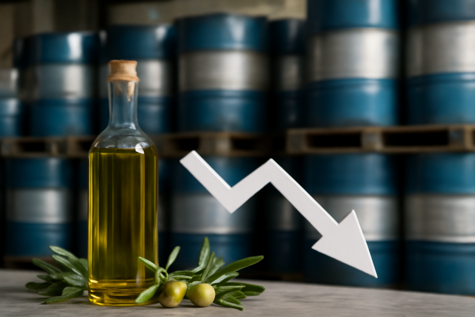 Spanish extra virgin olive oil prices fall below 2022 levels