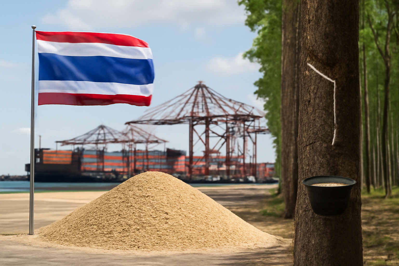 Thailand sees late-year export potential for rice and rubber as buyers manage supply risks
