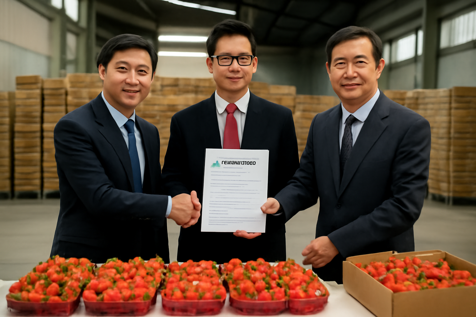 Chungnam fecha contrato de US$ 500.000 para exportar morangos a Hong Kong