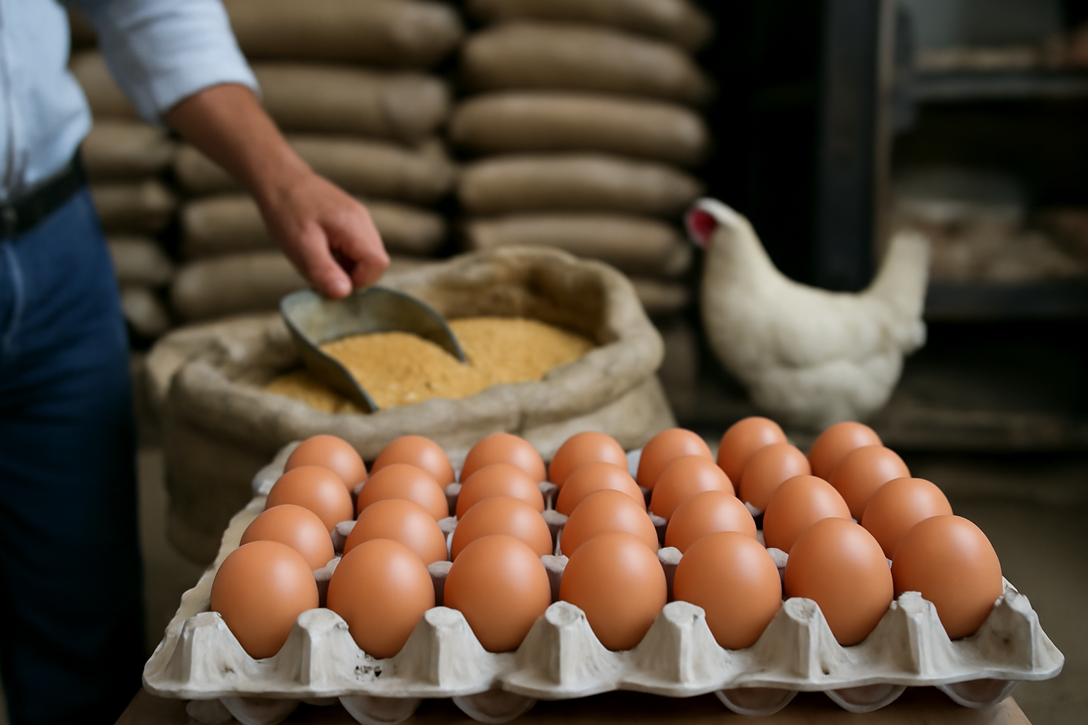 El alza de los costes de alimentación presiona el precio del huevo en India