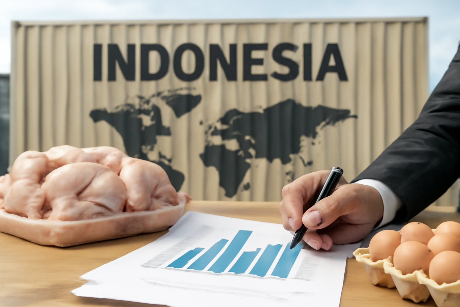 Indonesia Reports 33% Rise in Chicken Exports, 13% in Eggs, and Targets Five New Markets