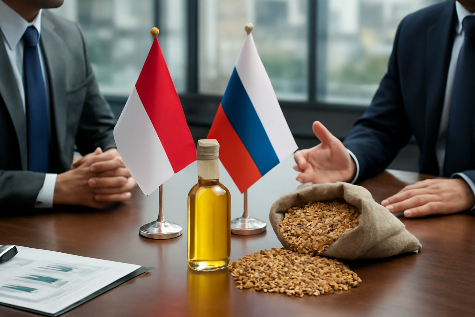 Indonesia y Rusia ven margen para ampliar el comercio de aceite de palma y trigo