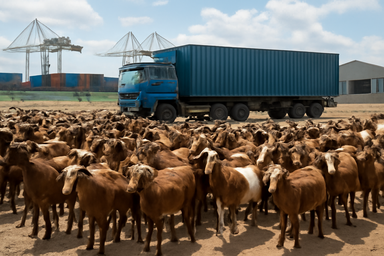 Ken Meat cria negócio anual de exportação ao Golfo baseado em um milhão de cabras