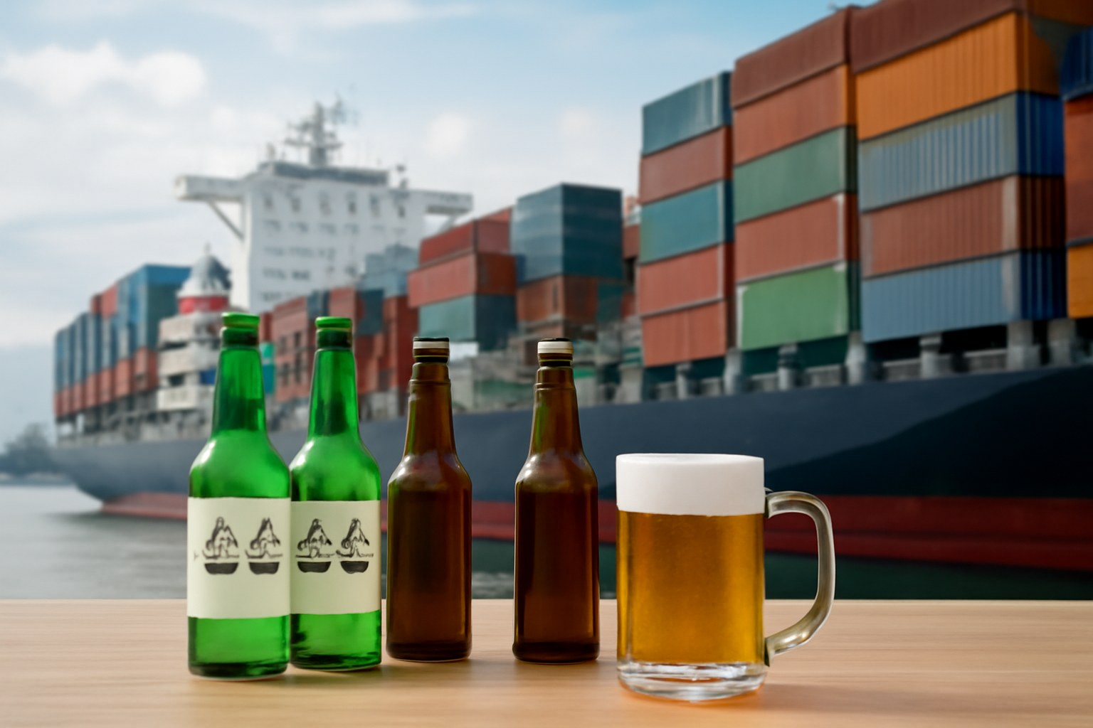 Exportações sul-coreanas de álcool crescem com demanda por soju e cerveja