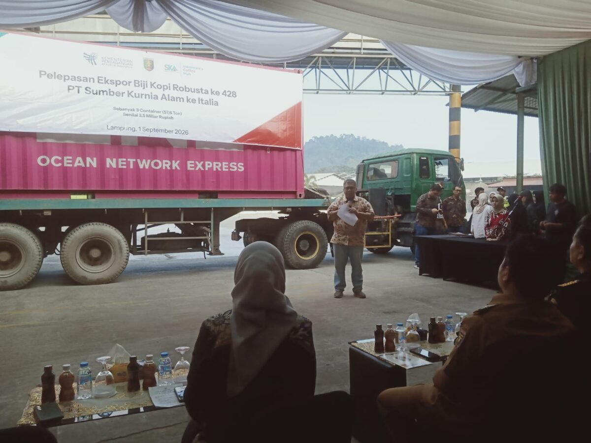 Exportadora de Lampung envia 58,6 toneladas de café robusta à Itália