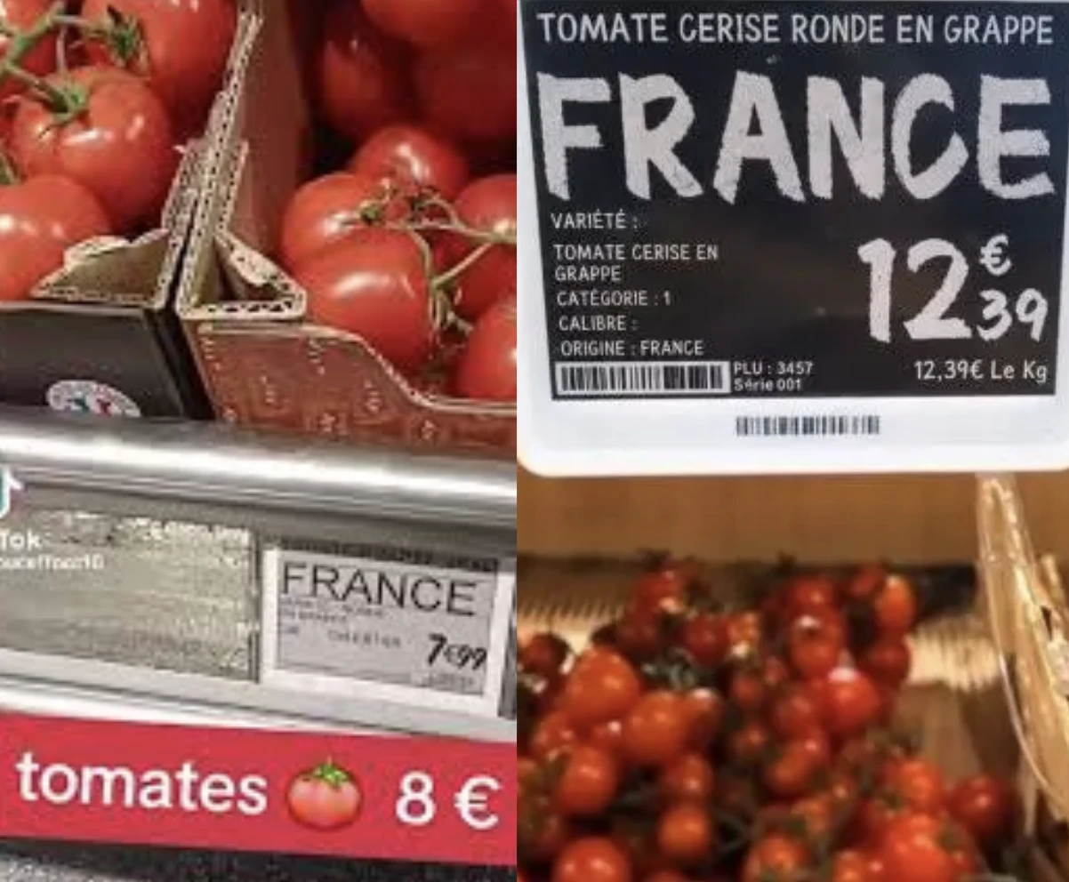 La caída de las exportaciones marroquíes de tomate lleva los precios en Francia y España hasta 12,39 euros el kilo