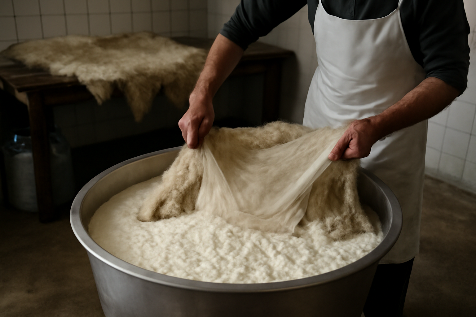 Pieles ovinas noruegas abastecen la producción de envolturas de queso en Erzincan
