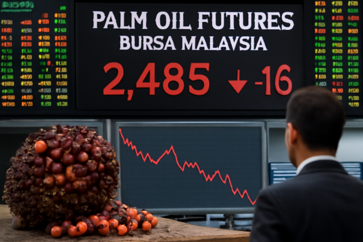 Palm oil futures close lower on Bursa Malaysia as export estimates weaken