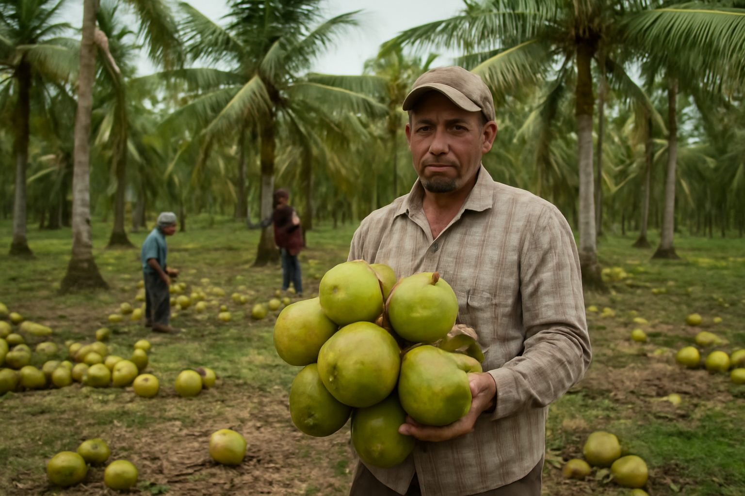 Exportstopp nach Kolumbien lässt Nachfrage und Preise für Kokosnüsse aus Paria einbrechen