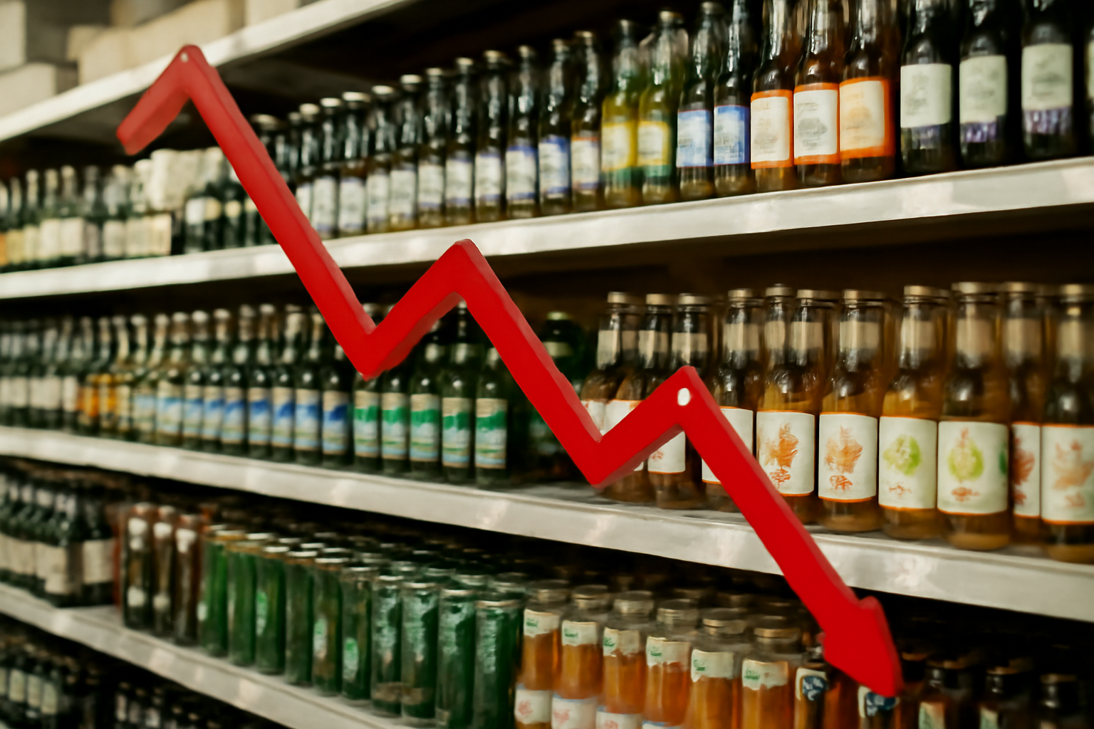 Russlands Alkoholverkäufe sinken um 2 %, während Bier verliert und Cider wächst