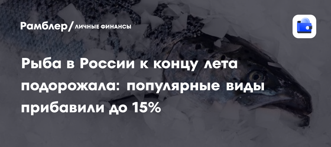 Рыба в России подорожала: семга и форель прибавили до 15%