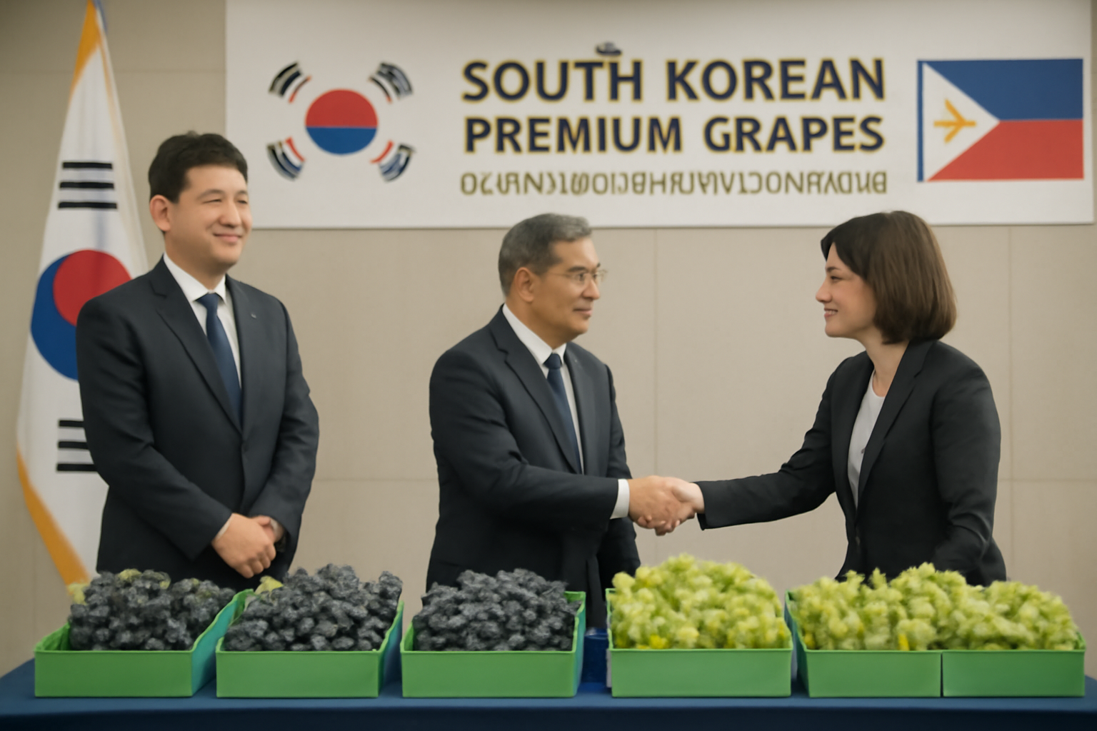 Südkoreanische Premiumtrauben starten auf dem philippinischen Markt