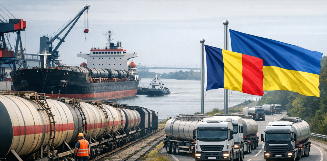 Украина расширяет железнодорожные и речные поставки топлива через Румынию